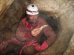 Nález kostry jeskynního medvěda v jeskyni Mesačný tieň